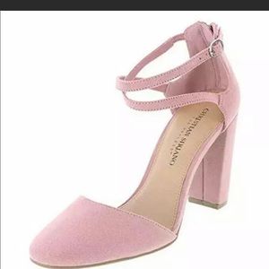 Christian Siriano kam cross strap pumps(pink)